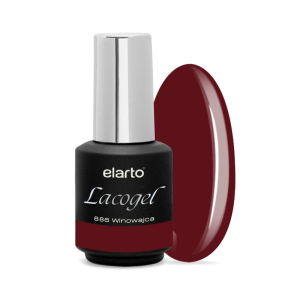 ELARTO - LAKIER HYBRYDOWY LACOGEL 886 S WINOWAJCA (ciemny czerwony) 7ML  "JESIENNE KAPRYSY"