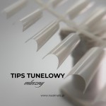 Tipsy tunelowe mleczne bez kieszonki 504 szt. – do Baby Boomera konstrukcyjnego i klasycznego przedłużania paznokci 