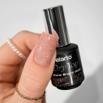 ELARTO -Top hybrydowy Dry Top Shine Bright Gold z efektem blasku flash, 7 ml