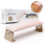 CLAVIER -  Podpórka pod dłonie do manicure, prostokątna – super soft (jasny róż-złota)