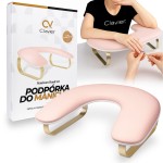 CLAVIER -   Podpórka pod dłonie do manicure owal – super soft (jasny róż-złoto)