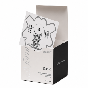 ELARTO - SZABLONY DO PAZNOKCI PLASTIKOWE W PUDEŁK U BASIC NAIL FORMS 300SZT