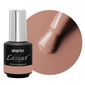 ELARTO - Lakier hybrydowy LACOGEL 972 NUGATOWA - JASNY BRĄZ 7ML "kolekcja ZBRĄZOWIONA"