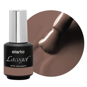 ELARTO - Lakier hybrydowy LACOGEL 975 MACZJATO - BRĄZ 7ML "kolekcja ZBRĄZOWIONA"