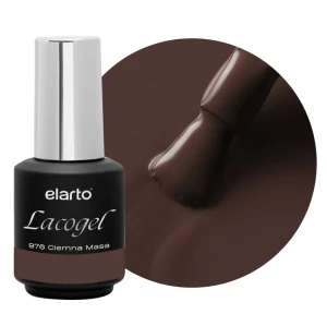ELARTO - Lakier hybrydowy LACOGEL 976 CIEMNA MASA - BRĄZ 7ML "kolekcja ZBRĄZOWIONA"