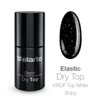 ELARTO - ELASTIC DRY TOP KROP TOP WHITE SHINY  7ML top hybrydowy z efektem kamenia