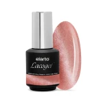 ELARTO - Lakier hybrydowy Lacogel 909 SMOKY PEACH HOLO CAT EYE-POMARAŃCZOWY BROKAT 7ML