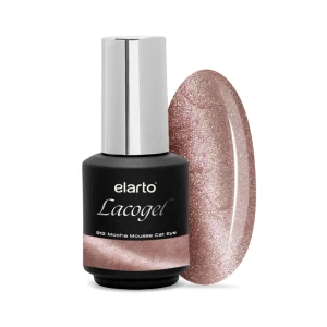 ELARTO - Lakier hybrydowy MOCHA MOUSSE CAT EYE 912 - BRĄZOWY BROKAT 7ML (PANTONE)
