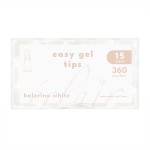 ECLAIR - easy gel tips BALERINA WHITE - białe tipsy żelowe do przedłużania paznokc
