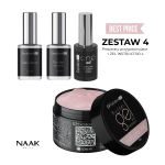 ZESTAW 4 - ŻEL INSTRUKTOR #4 MISS GLITTER + PREPARATY PRZYGOTOWUJĄCE 