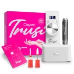 CLAVIER - Frezarka mobilna by Trusi, akumulatorowa do paznokci, manicure 65W – 35000 RPM, biała
